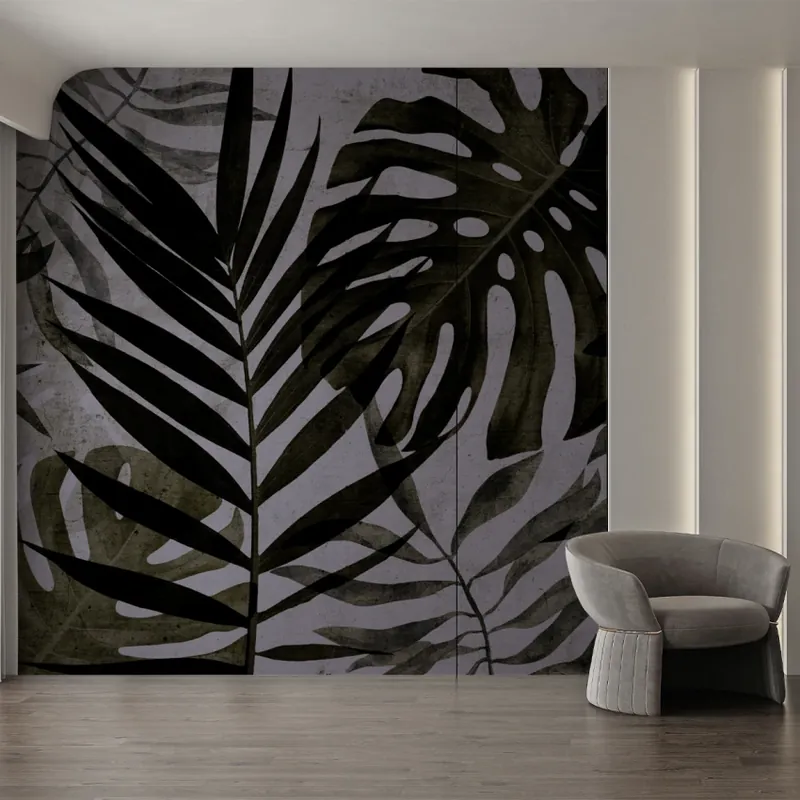 Retur gratuit Tropical Sway Dusk, Dream Prints Wallpaper cu frunze tropicale